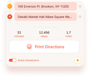 Print your directions